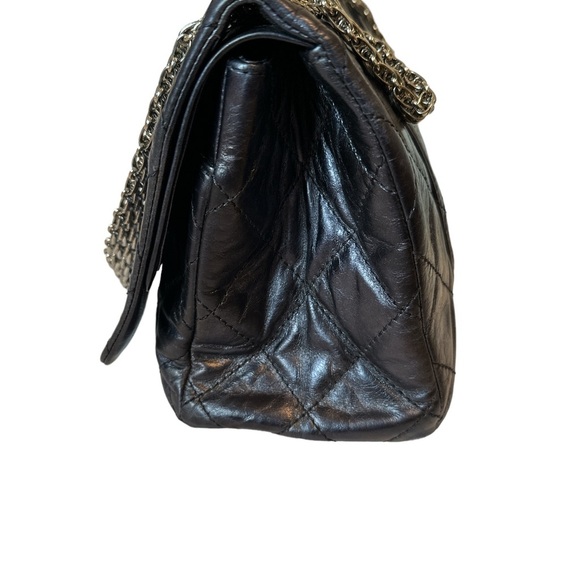 EUC Chanel 2.55 Handbag 334753 |Collector Square in a blue purple leather color - Picture 7 of 14